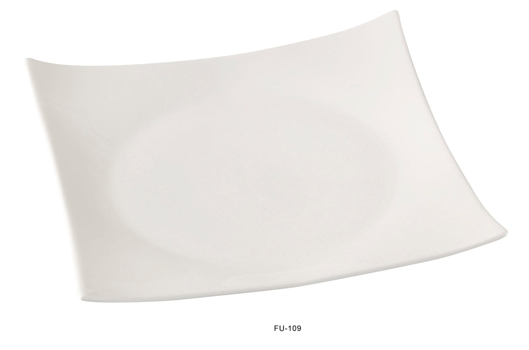 Yanco FU-109 Fuji 9″ Square Sushi Plate, China, Bone White, Pack of 24