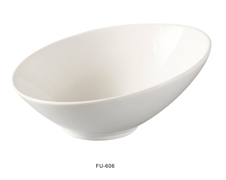 Yanco FU-606 Fuji 6″ Sheer Bowl, 9 oz Capacity, China, Bone White, Pack of 36