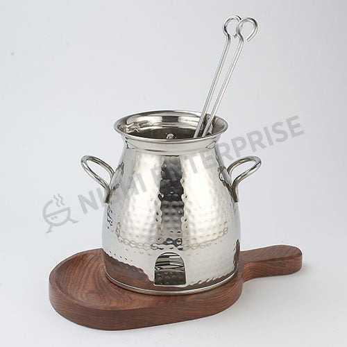 Hammered Glass Teapot with Metal Handle, Stove-top Safe