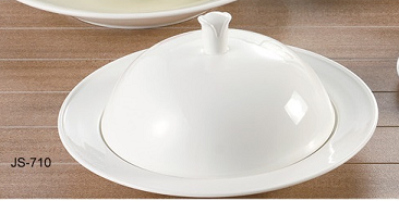 Yanco JS-710 10-Inch Porcelain Jersey Plate With Lid, DZ