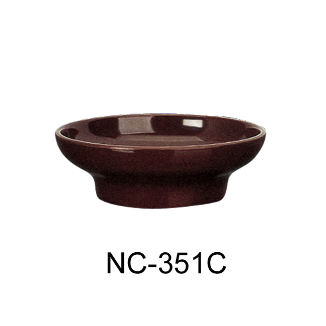 Yanco NC-351C Tulip/Salsa Bowl, 4 oz Capacity, 1.25" Height, 4" Diameter, Melamine, Chocolate Color, Pack of 48