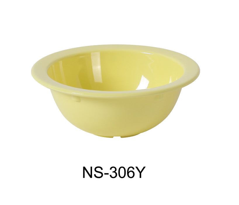 Yanco NS-306Y Nessico Bowl, 13 oz Capacity, 2.5" Height, 5.75" Diameter, Melamine, Yellow Color, Pack of 48