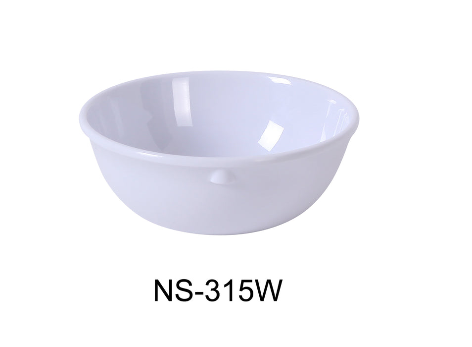 Yanco NS-315W Nessico Nappie, 15 oz Capacity, 2" Height, 5.25" Diameter, Melamine, White Color, Pack of 48