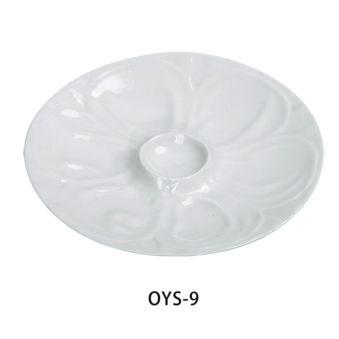 Yanco OYS-9 Oyster Plate, 9″ Diameter, China, Super White, Pack of 24