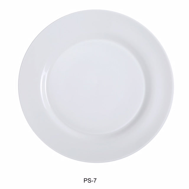 Yanco PS7 Piscataway2 7 1/2" Round Plate, China, White, Pack of 36