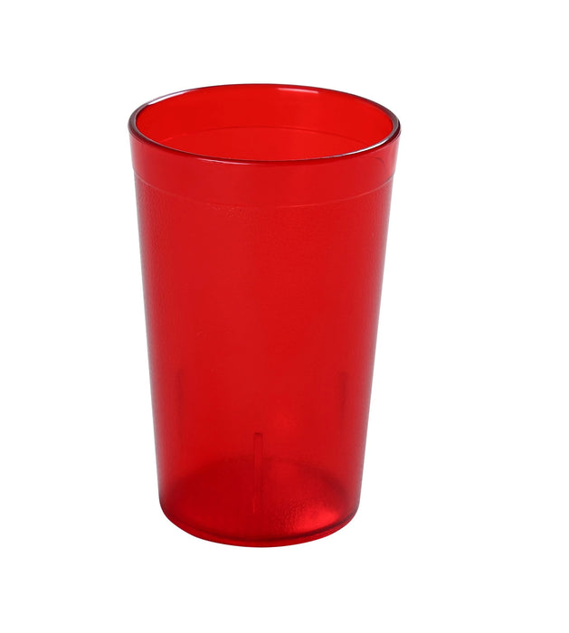 Yanco PT-016R Tumbler, 16 oz Capacity, 5.75″ Height, 3″ Diameter, Plastic, Red Color, Pack of 72