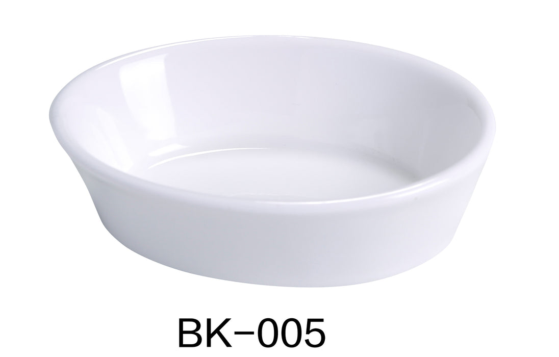 Yanco BK-005 5.5″ OVAL BAKING DISH 7 OZ, 3.875″ Width, 1.5″ Height, BONE WHITE , China, Pack of 36