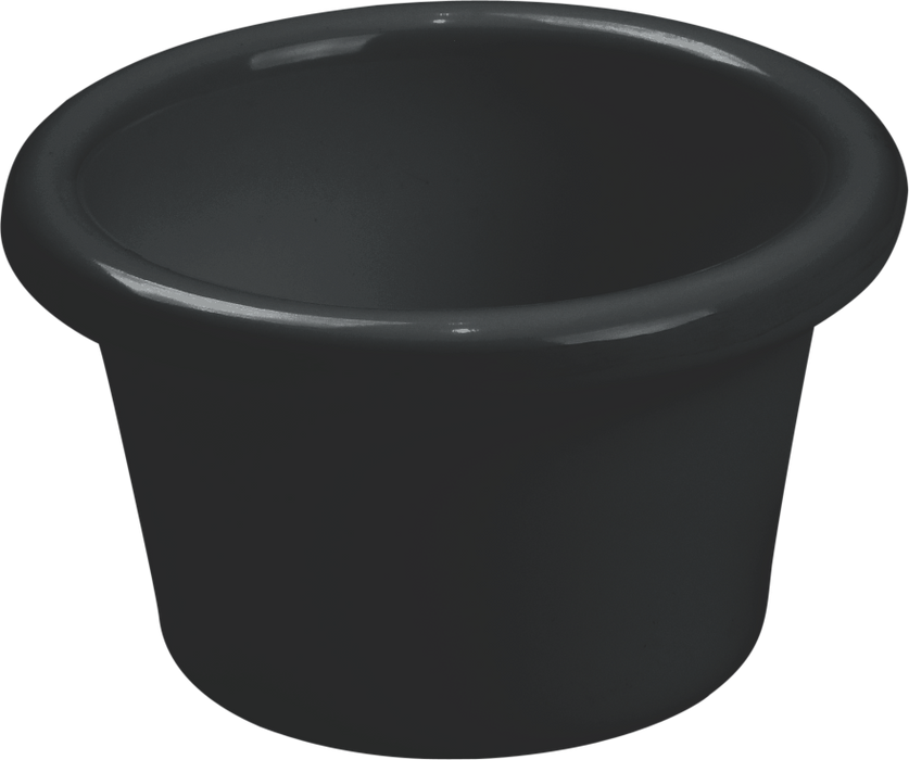 Melamine Ramekin Plain 2.4 inch, 2.3 Oz. Black