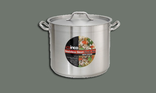 Winco SST-40 Stainless Steel Stock Pot 40 qt with Cover