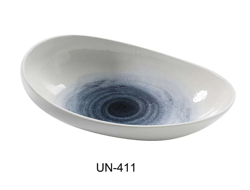 Yanco UN-411 Universe 11 1/2″ X 7 1/2″ X 3″ BOAT SHAPE PLATE 45 OZ Chinaware, Pack of 12