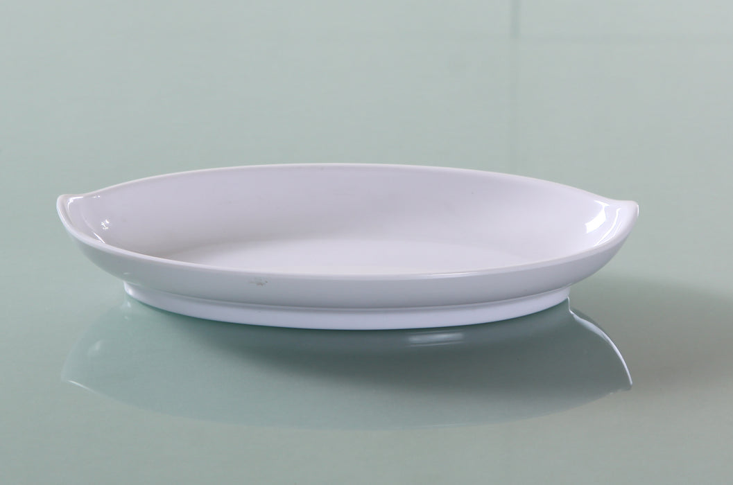 Yanco VE-410 Venice Deep Plate, Oval, 12 oz Capacity, 9.5" length, 5.5" Width, Melamine, Pack of 24