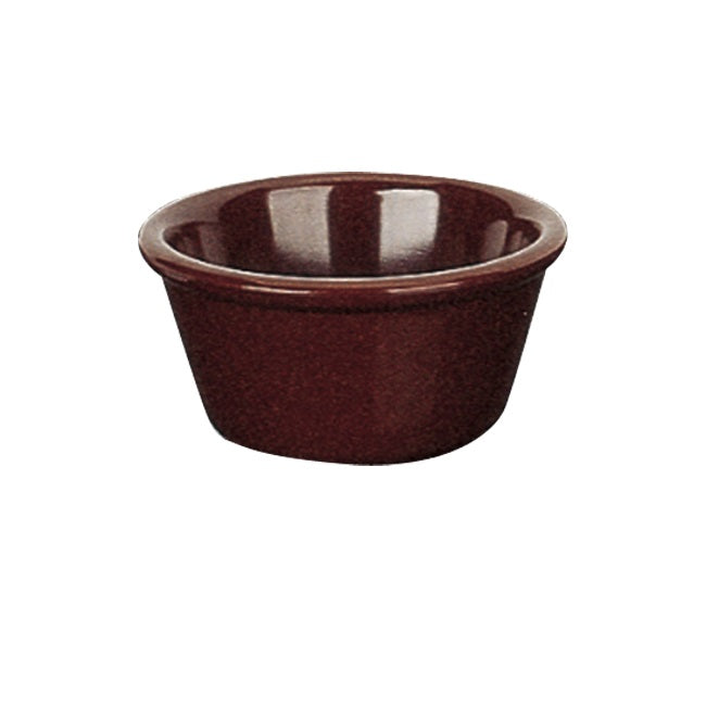 Yanco NC-537C Smooth Ramekin, 3 oz Capacity, 1.5" Height, 3.25" Diameter, Melamine, Chocolate Color, Pack of 72