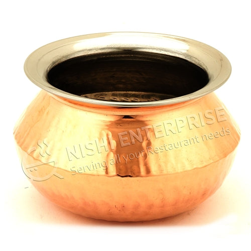 copper steel indian serving bowl copper