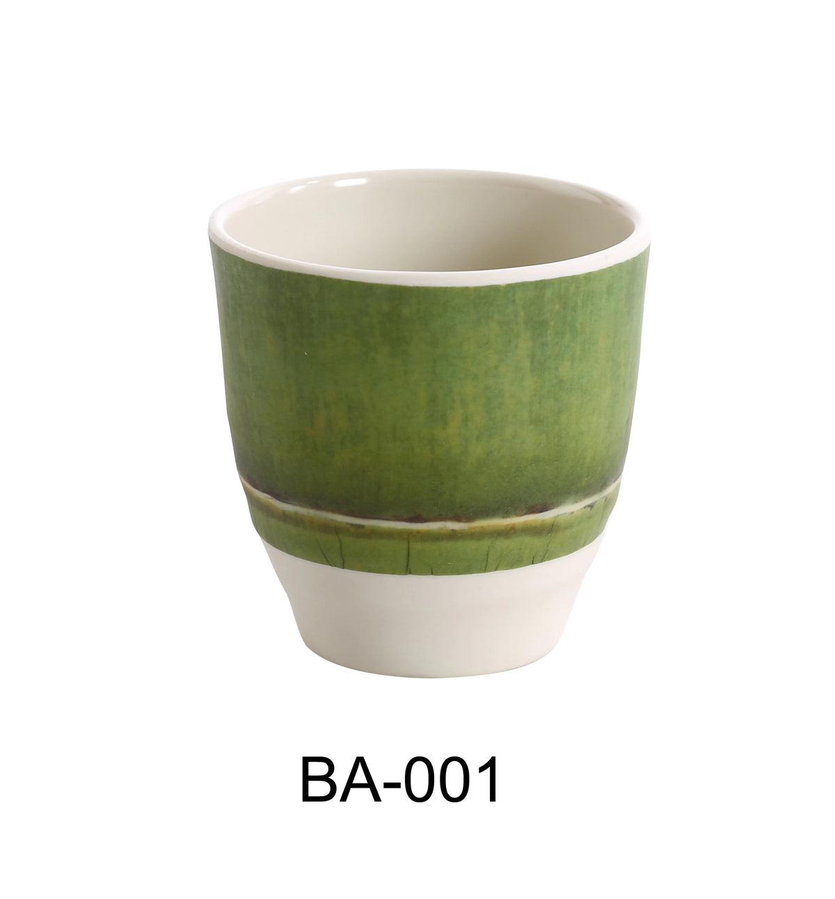 Japanese bamboo ceramic teacup, 8 oz