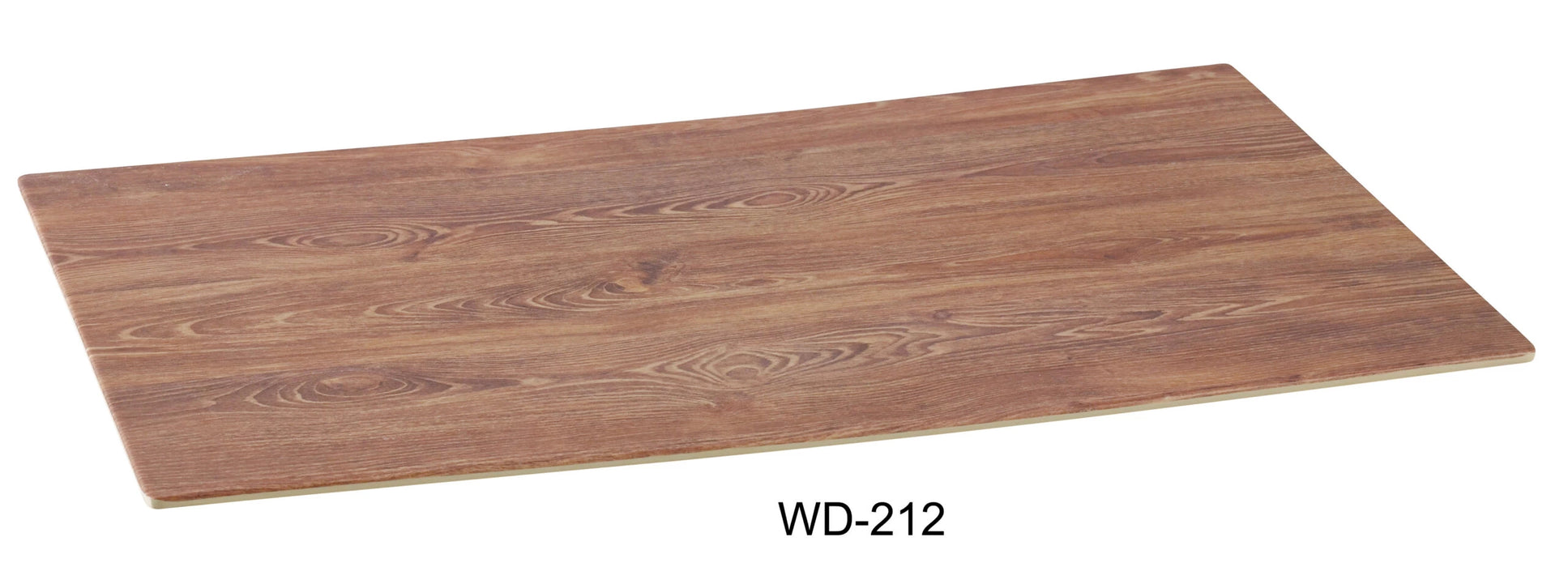 Yanco WD-212 Rectangular Wooden Tray, 12.5″ Length, 7″ Width, Melamine, Brown Color, Pack of 24