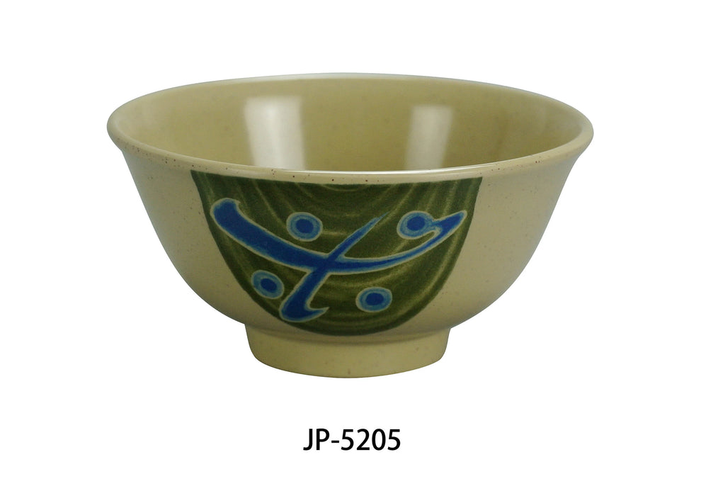 Yanco JP-5205 Japanese Rice Bowl, 14 oz Capacity, 2.25″ Height, 5″ Diameter, Melamine, Pack of 48