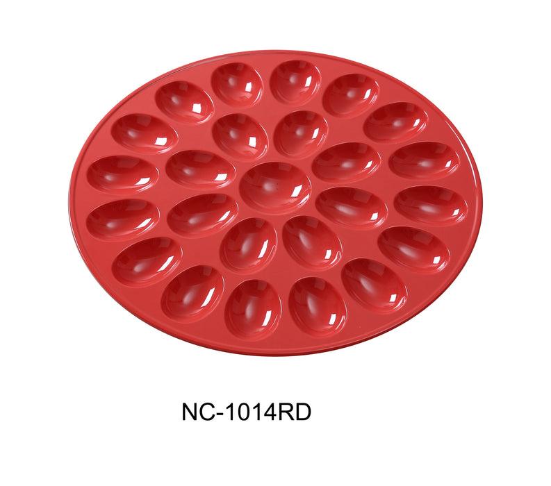 Yanco NC-1014RD Accessories 12.5" EGG HOLDER, Holds 24 Eggs, Melamine, Red Color, Pack of 12