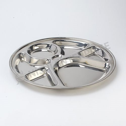 White 6 Compartment Plate with Lid